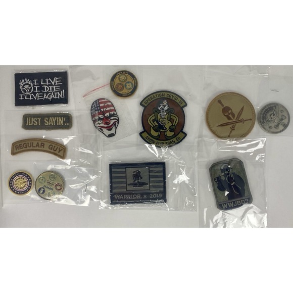 Other - Tactical Patches And Military Challenge Coins Mixed Lot